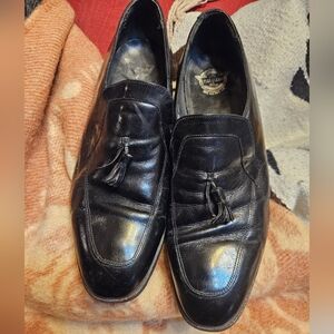 Men's Black Slip on Tassel Top Dress shoe